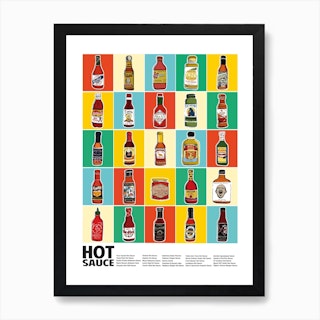 Hot Sauce Squares Art Print