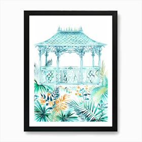 Gazebo In The Garden Art Print