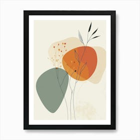 Abstract Flowers Canvas Print Art Print