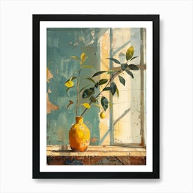 Lemon Tree In A Vase Art Print