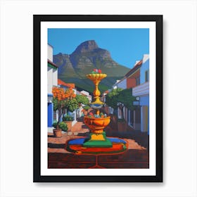 Painting Of Cape Town  In The Style Of Post Modernism Art Print