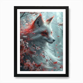 Beautiful Fantasy White Fox 5 Art Print