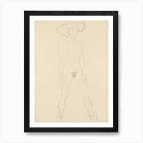 Standing Female Nude, Gustav Klimt Art Print