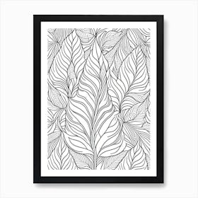 Birch Leaf William Morris Inspired 2 Art Print