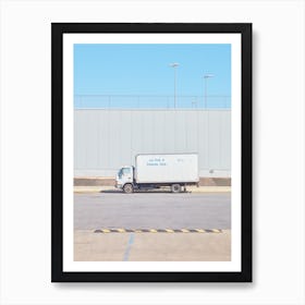 Blue Sky Delivery Truck Art Print