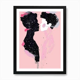 Two People Kissing 1 Art Print