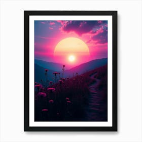 Sunset In The Mountains 42 Art Print