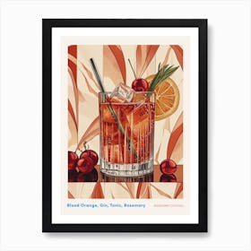 Art Deco Rosemary Cocktail 2 Poster Poster