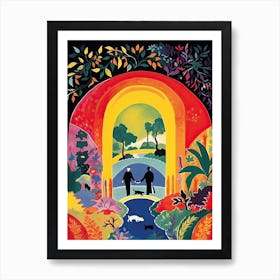 Rainbow Bridge, Tokyo, Japan, Colourful 2 Art Print