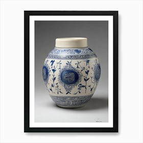 Blue And White Vase.9 Art Print