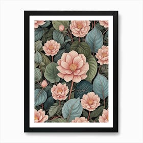 Pink Floral Art Print