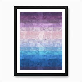 Expressionist and geometric watercolor 3 Art Print