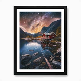 House By The Lake Art Print