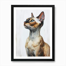 Oriental Shorthair Cat Painting 3 Art Print