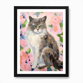 A Persian Cat Painting, Impressionist Painting 1 Art Print