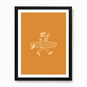 Surf And Coffee  - Tropicool Studio Art Print