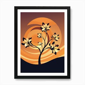 Abstract Flower Tree Art Print