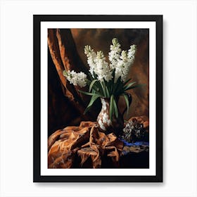 Baroque Floral Still Life Hyacinth 4 Art Print