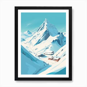 Val D Isere   France, Ski Resort Illustration 1 Simple Style Art Print