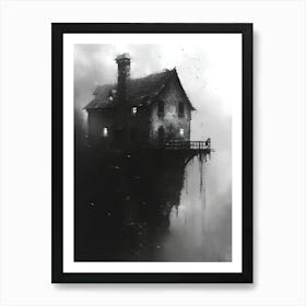 Dwelling on an escarpment Art Print