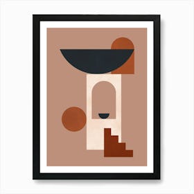 Architectural geometric shapes 6 Art Print