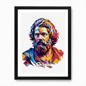 Socrates 02 Portrait WPAP Pop Art Art Print