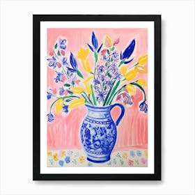 Flower Painting Fauvist Style Bluebell 4 Art Print