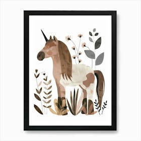 Charming Nursery Kids Animals Pony 4 Art Print
