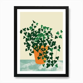 Ivy Plant Minimalist Illustration 6 Art Print