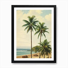 Anjuna Beach Goa India Vintage Art Print