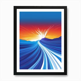 Sunset On The Ocean Art Print