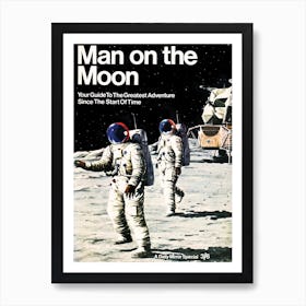 Daily Mirror Man On The Moon Booklet Cover Art Print
