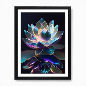 Amur Lotus Holographic 1 Art Print