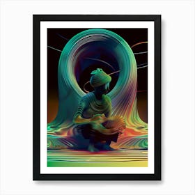 Abstract, man, "Direct Purpose" Art Print