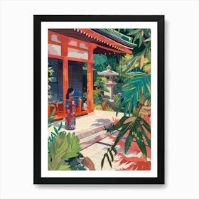 In The Garden Ninna Ji Temple Japan 4 Art Print
