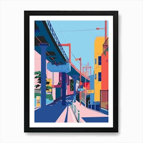 Yokohama Japan 1 Colourful Illustration Art Print