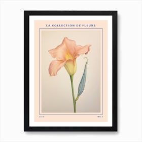 Lily 2 French Flower Botanical Poster Art Print