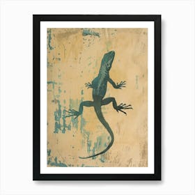 Jamaican Iguana Block Print 2 Art Print