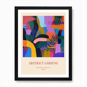 Colourful Gardens Royal Botanic Gardens Kew United Kingdom 1 Red Poster Art Print