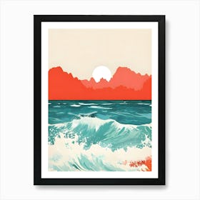 Sunset At The Beach 30 Art Print