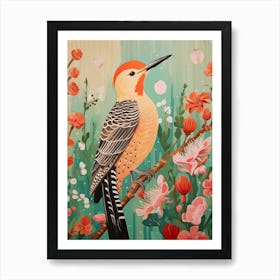 Woodpecker 3 Detailed Bird Painting Art Print