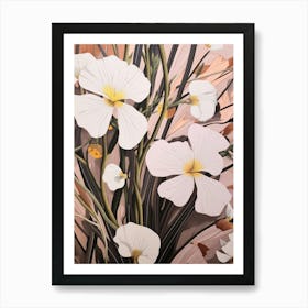 Flower Illustration Flax Flower Flower 1 Art Print