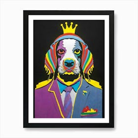 Dog With A Crown Art Print