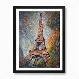 Eiffel Tower Paris Paul Signac Style 1 Art Print