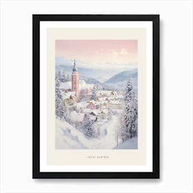 Dreamy Winter Painting Poster Lech Austria 1 Art Print