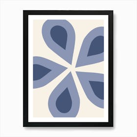 Blue Floral Art Print