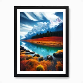 Lake In The Mountains 7 Art Print