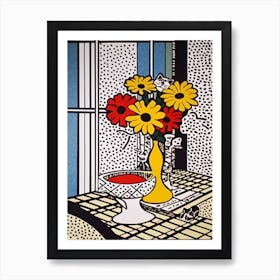 Queen Flower Still Life  1 Pop Art Style Art Print