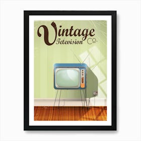 Vintage Television Co Art Print