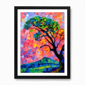 Live Oak Tree Cubist 2 Art Print